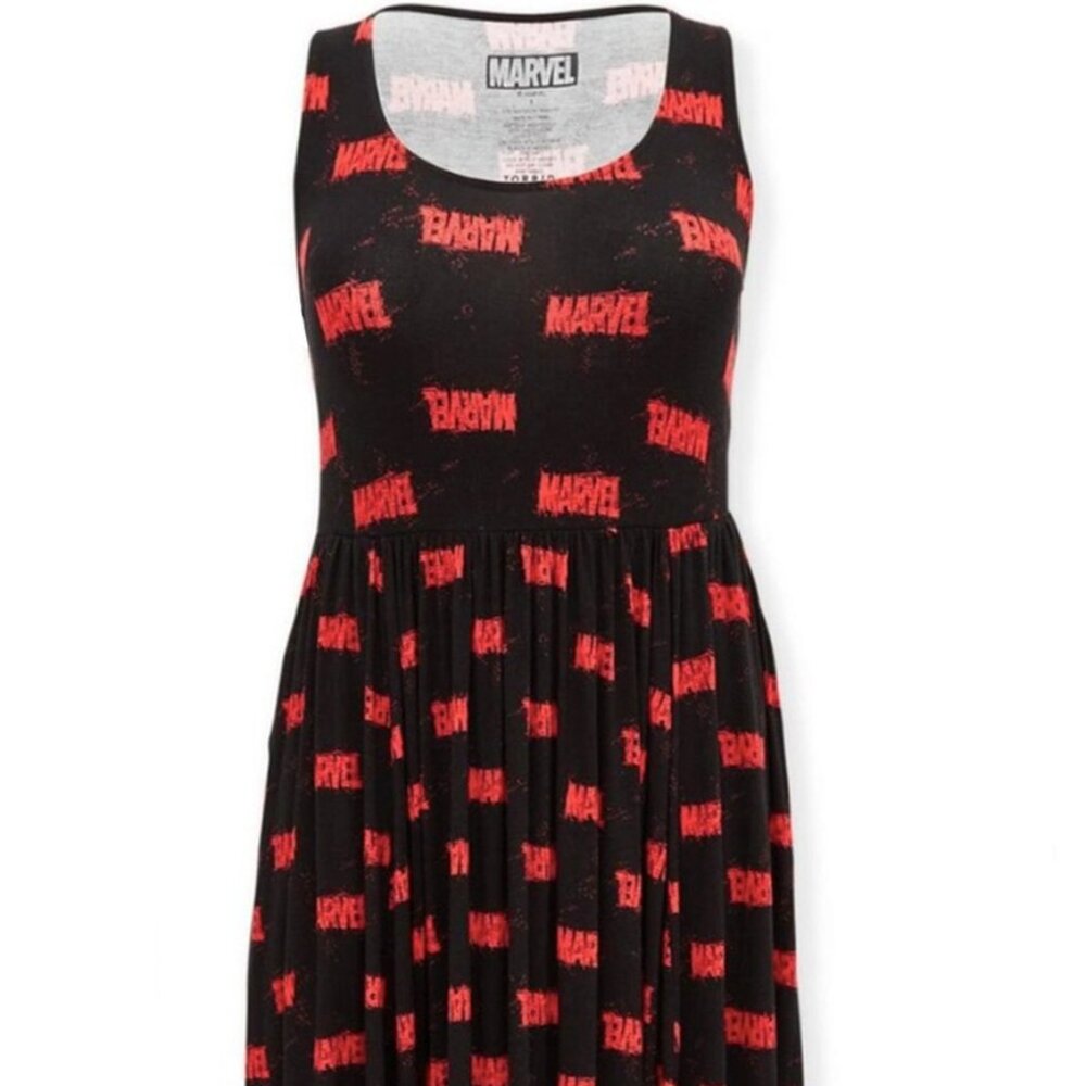 Torrid MARVEL Stretchy Skater Midi Pocket Dress 0X XL - Picture 10 of 12